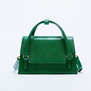NWOT. Zara Green Mini City Bag.